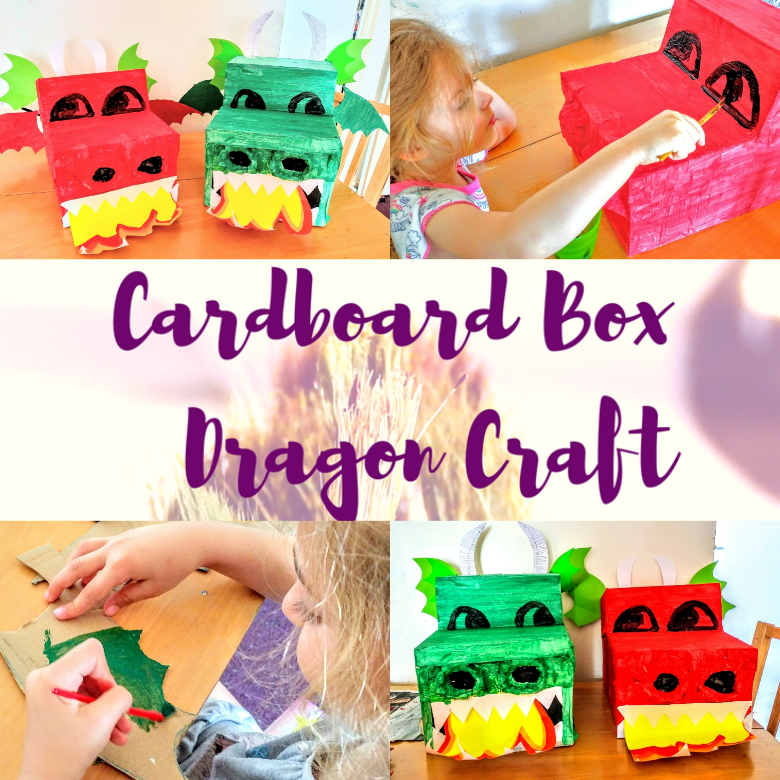 Cardboard Box Dragon Craft