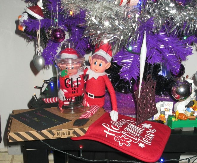 Elf On The Shelf 12 Days Of Elvis and Elfie Relentlessly Purple